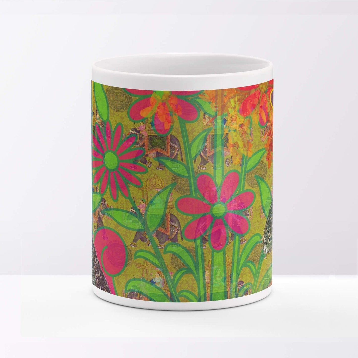 Two Peacock Designer Ceramic Coffee Mug