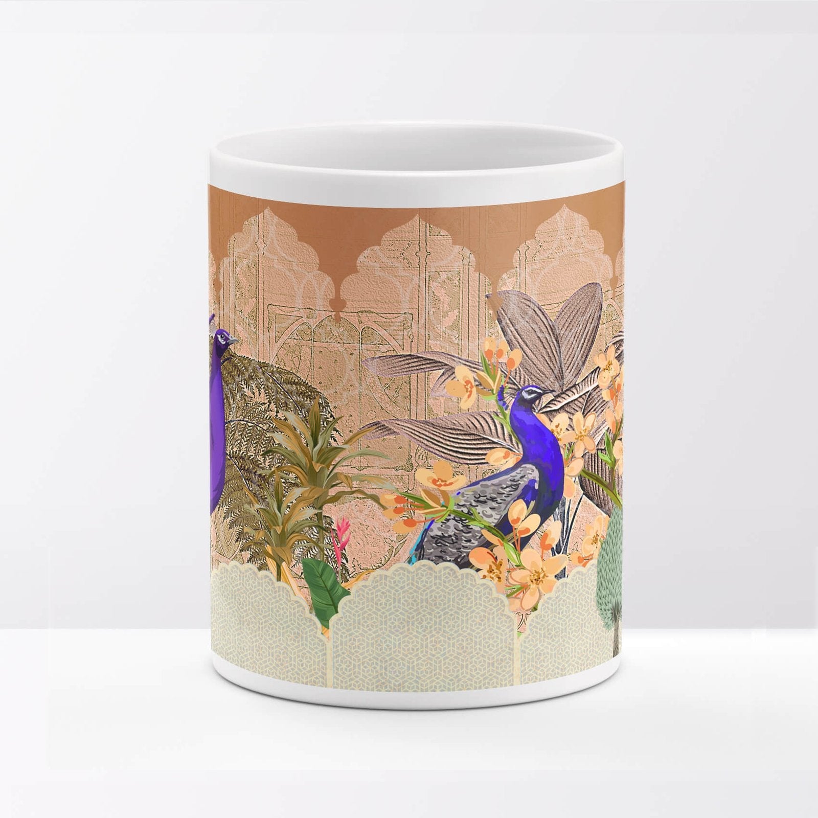 Ceramic Peacock Printed Coffee Mug