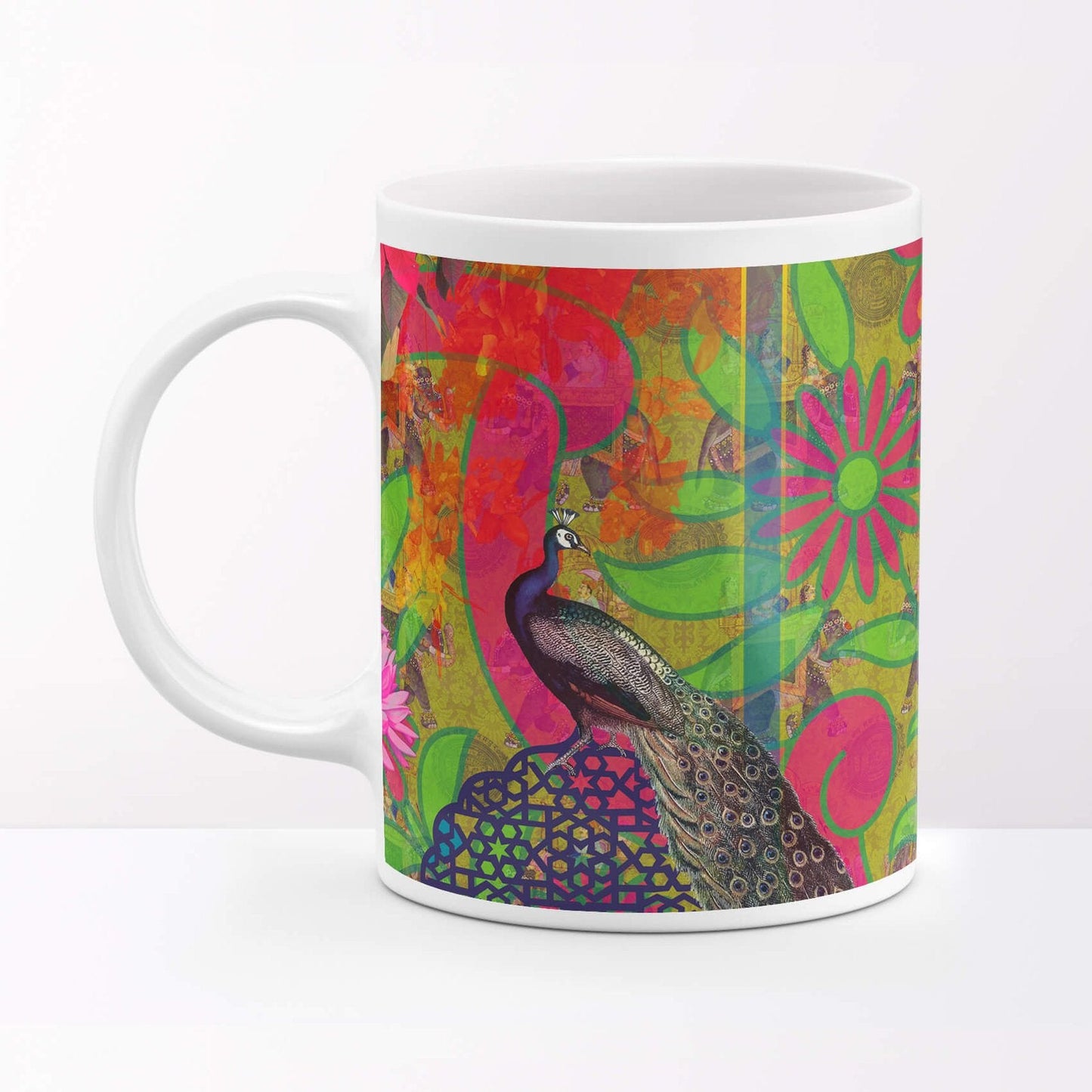 Two Peacock Designer Ceramic Coffee Mug
